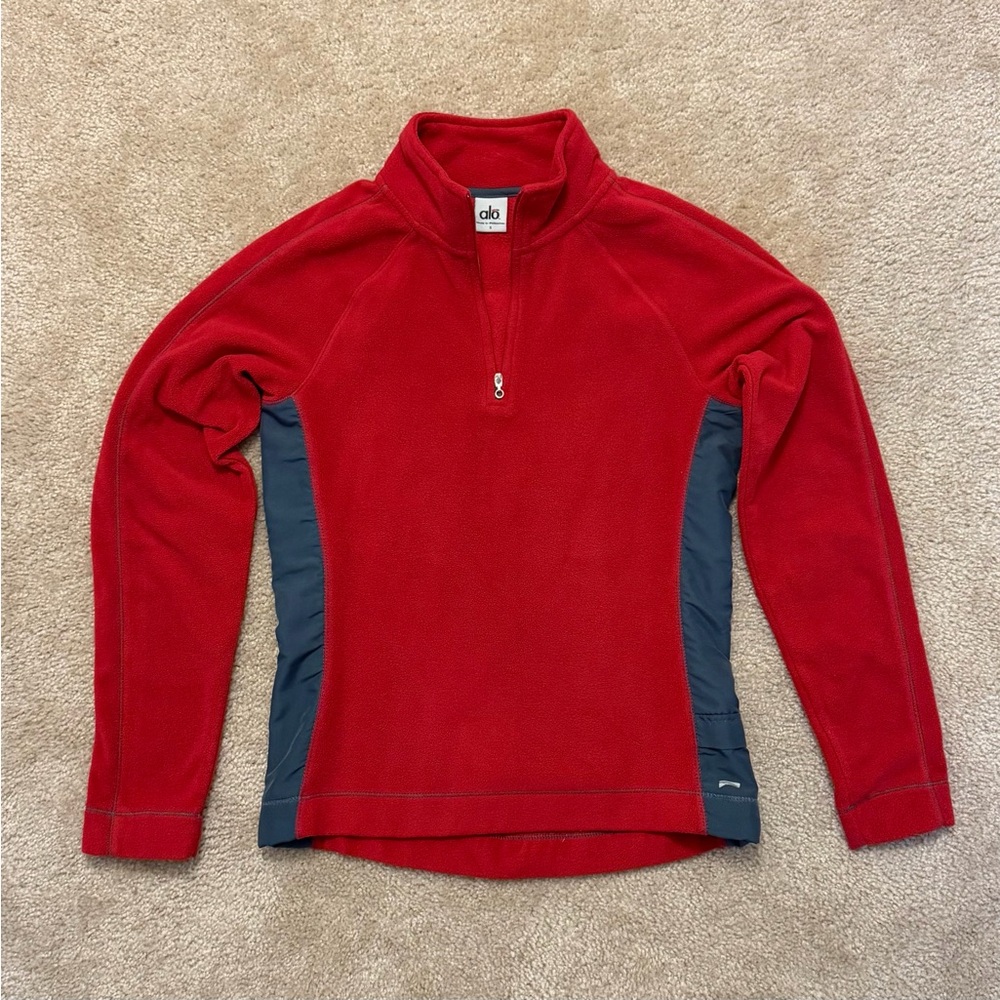 Alo Yoga Micro Fleece 1/4 Zip Pullover Size Small